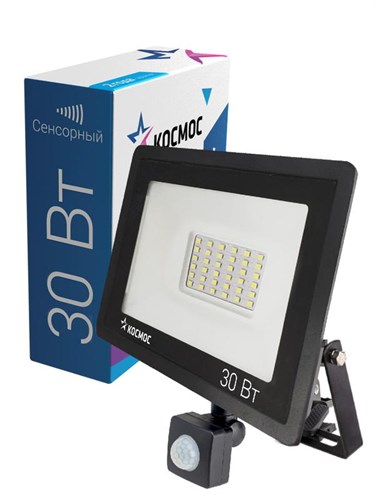Прожектор светодиодный 30Вт 6500К IP65 2400лм с датчиком Super-Slim КОСМОС K_PR5_LED_30S 1362738 - фото 16761472