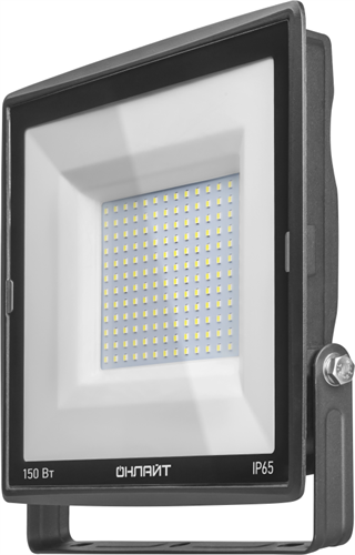 Прожектор светодиодный 14 344 OFL-150-6.5K-BL-IP65-LED 150Вт 6500К IP65 12000лм черн. ОНЛАЙТ 14344 560940 - фото 16761597