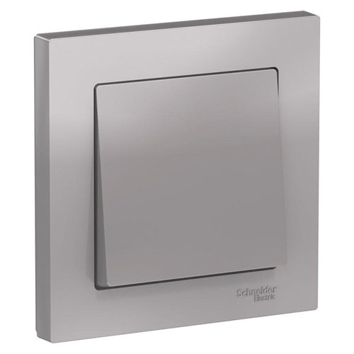 Выключатель 1-кл. СП AtlasDesign 10А IP20 (сх. 1) 10AX в сборе алюм. SE ATN000312 1240226 - фото 16761944