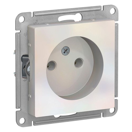 Розетка 1-м СП AtlasDesign 16А IP20 без заземл. без защ. шторок механизм жемчуж. SE ATN000441 1240282 - фото 16761954