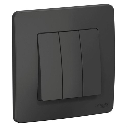 Выключатель 3-кл. СП Blanca 10А IP20 (сх. 1+1+1) 250В антрацит SE BLNVS100506 1210373 - фото 16762129