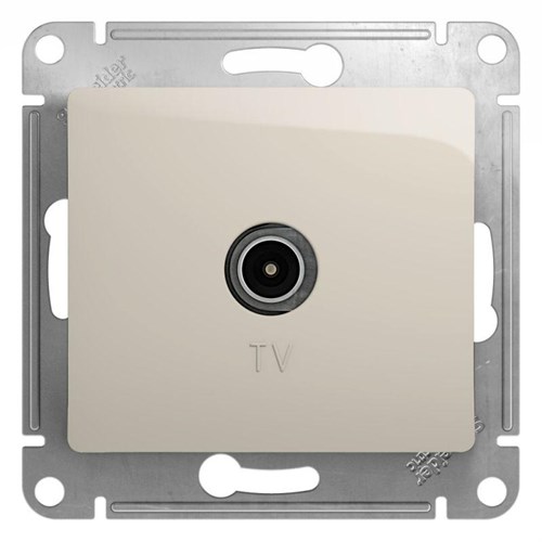 Розетка телевизионная оконечная TV 1-м СП Glossa 1дБ механизм молочн. SE GSL000991 463216 - фото 16762179