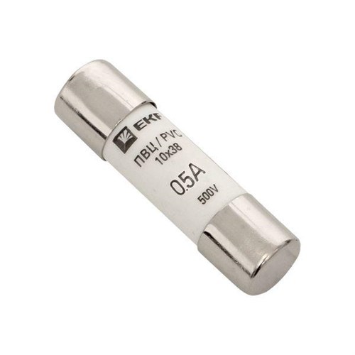 Вставка плавкая цилиндрическая ПВЦ 10х38 0.5А EKF pvc-10x38-0.5 407976 - фото 16762336