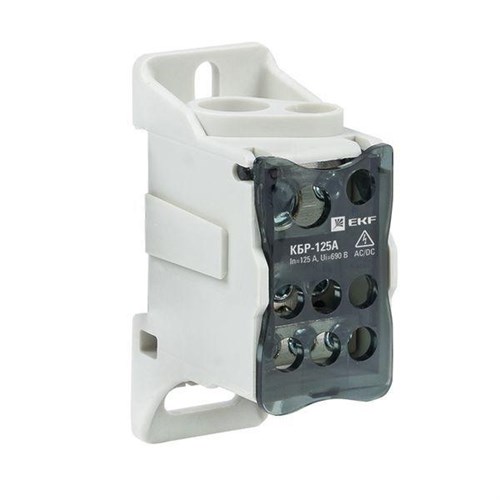 Блок распределительный КРОСС крепеж на панель и DIN КБР-125А EKF plc-kbr125 303799 - фото 16762389