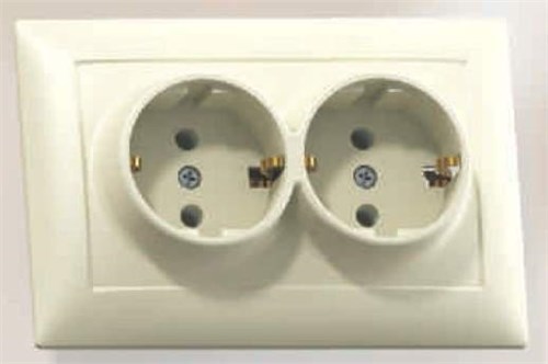 Розетка 2-м СП Селена РС16-372 16А IP20 с заземл. сл. кость Кунцево 8148 370824 - фото 16762508