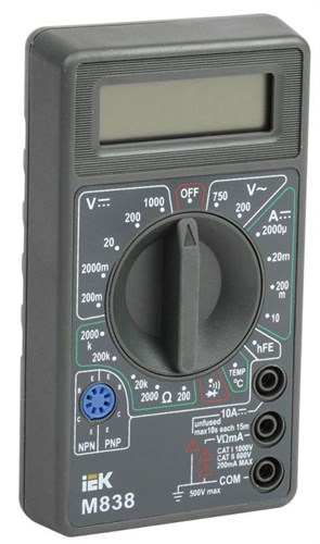 Мультиметр цифровой Universal M838 IEK TMD-2S-838 278504 - фото 16762597