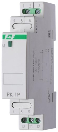 Реле промежуточное PK-1P/Un (монтаж на DIN-рейке 35мм 12В AC/DC 16А перекл.) F&F EA06.001.001 291113 - фото 16762663