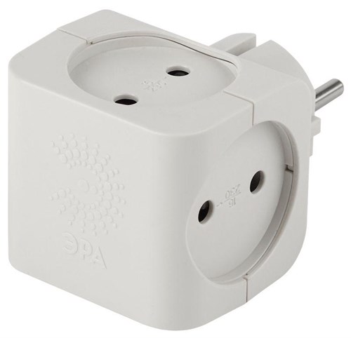 Разветвитель 4-м без заземл. 16А IP20 SP-4-W бел. Эра Б0005103 288950 - фото 16762695