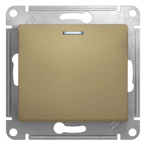 Выключатель 1-кл. СП Glossa 10А IP20 (сх. 1а) 10AX с подсветкой механизм титан SE GSL000413 1063778 - фото 16762705