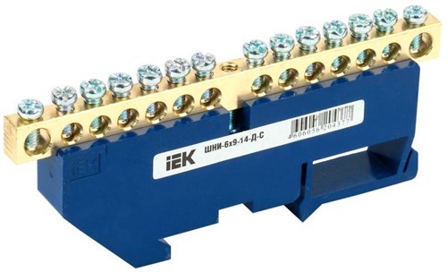Шина нулевая на DIN-изол. ШНИ 6х9-14-Д-С IEK YNN10-69-14D-K07 259472 - фото 16762856