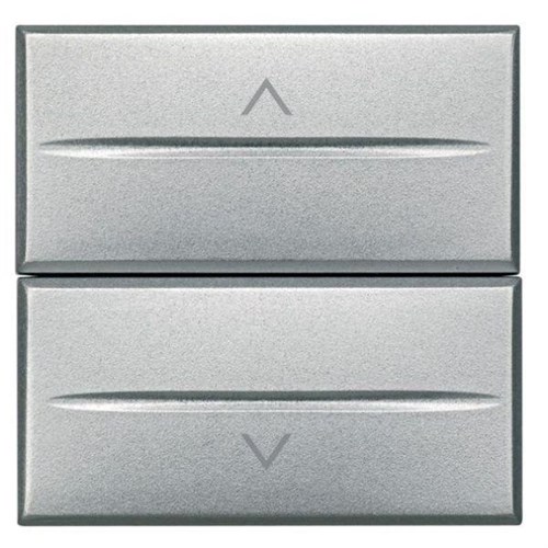 Выключатель для жалюзи кнопочный 2-кл. 2мод. Axolute Axial 10А 250В 1Р(NO)+ 1Р(NO) алюм. Leg BTC HC4037/2 195295 - фото 16763024