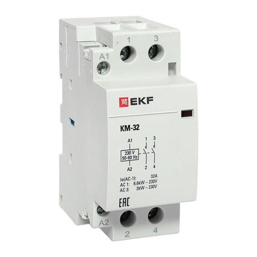 Контактор модульный КМ 32А 2NО (2 мод.) EKF km-2-32-20 147138 - фото 16763157