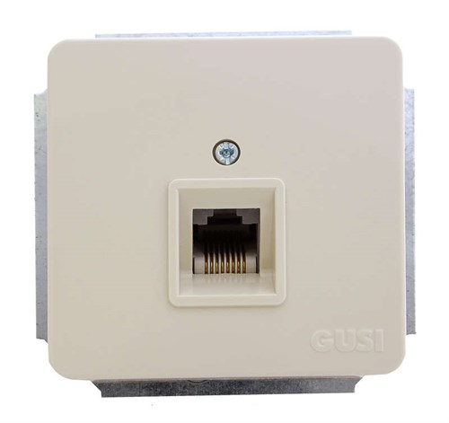 Розетка компьютерная 1-м Extra RJ45 механизм беж. GUSI С1К1-003 25203 - фото 16763165