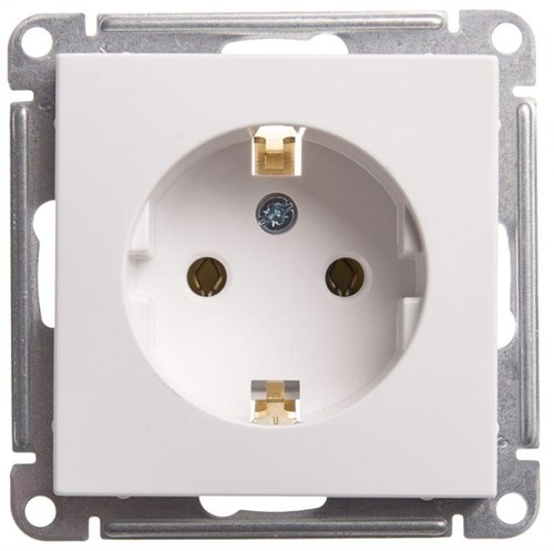 Розетка 1-м СП W59 16А IP20 с заземл. без защ. шторок механизм бел. SE RS16-154-1-86 1193361 - фото 16763748