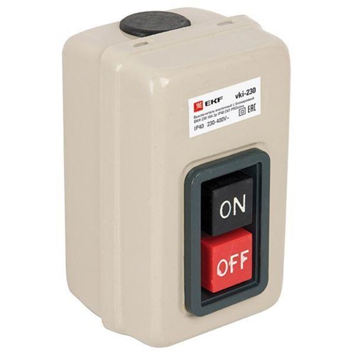 Выключатель кнопочный с блокировкой ВКИ-230 3п 16А IP40 PROxima EKF vki-230 476888 - фото 16763757