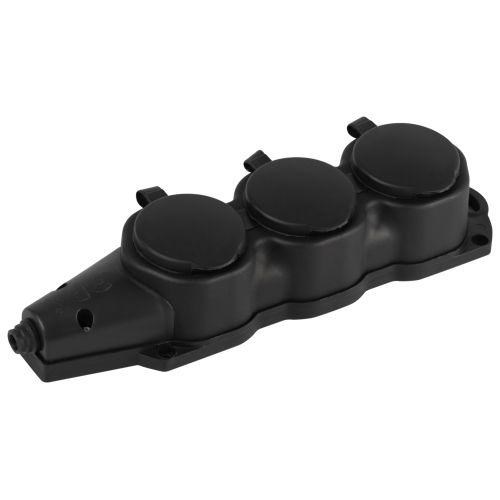 Колодка ЭРА KX-3e-B-IP44 каучуковая с заземлением 3 розетки 16A IP44 черн. Эра Б0068453 1952924 - фото 16763894