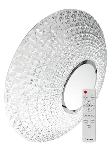 Светильник светодиодный PREMIUM CRYSTAL 75Вт 230В 3000-6500К 6000лм IP40 505х125мм настенно-потолоч. управляемый с пультом ДУ КОСМОС KSCrys75W 1851184 - фото 16764137