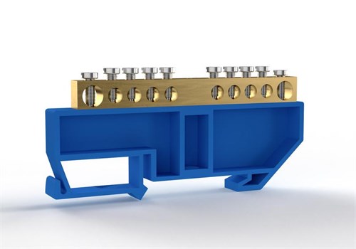 Шина нулевая на DIN-изолляторе 6х9мм 10 отвер. латунь TOKOV ELECTRIC TKE-BCB-69-10-DIN/N 1855429 - фото 16764212