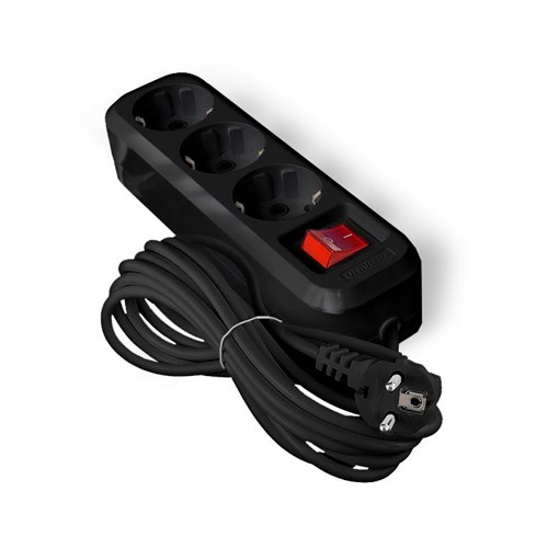 Удлинитель 3х5м с заземл. 16А IP20 S-303 ПВС 3х1 с выкл. черн. UNIVersal 2021 1819888 - фото 16764233