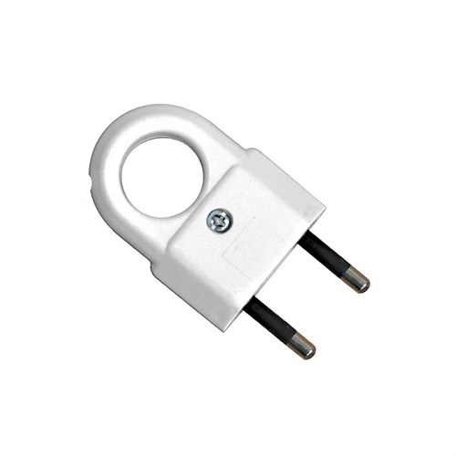 Вилка электрическая 6А 250В плоская с ушком без. заземл. бел. (еврослот) UNIVersal А103 1840844 - фото 16764250