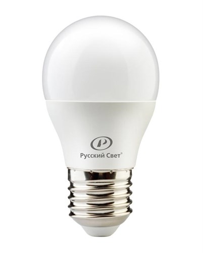 Лампа светодиодная RS G45 E27 6W 220-240V 2700К 6Вт 600лм Ra 90 шар Русский Свет 15010445046 1837293 - фото 16764274