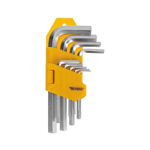 Набор ключей имбусовых HEX 1.5-10мм CrV 9шт Kranz KR-12-5215 1788646 - фото 16764345