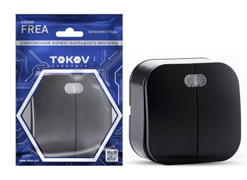 Выключатель 2-кл. ОП Frea 10А IP20 250В с индикацией АБС-пластик карбон TOKOV ELECTRIC TKE-FR-V2I-C14 1792422 - фото 16764437