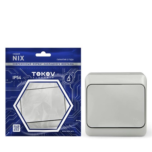 Переключатель 1-кл. ОП Nix 10A IP54 250В сер. TOKOV ELECTRIC TKE-NX-P1-C06-IP54 1712880 - фото 16764633