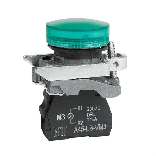 Лампа сигнальная OptiSignal D22 C4-L-M3 зел. металл 230-240VAC XB4BVM3 КЭАЗ 332174 1739237 - фото 16764677