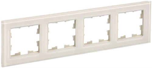 Рамка 4-м BRITE РУ-4-2-БрВа стекло ванильн. IEK BR-M42-G-K10 1679830 - фото 16764792