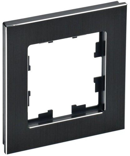 Рамка 1-м BRITE РУ-1-1-БрЧ металл черн. IEK BR-M12-M-K02 1679801 - фото 16764795