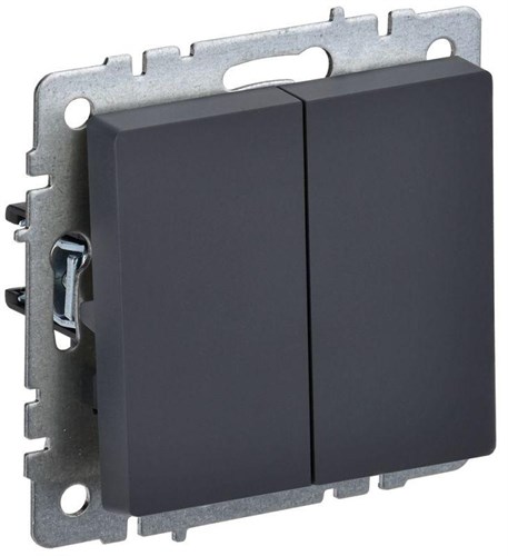 Выключатель проходной 2-кл. СП BRITE ВС10-2-6-БрГ 10А механизм графит IEK BR-V22-0-10-K53 1617277 - фото 16764989