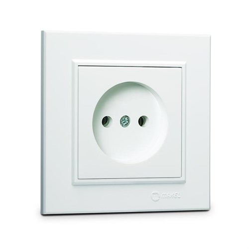 Розетка б/з (Керамика) СП Karea 16А IP20 бел. Makel 56001002 1600113 - фото 16765141