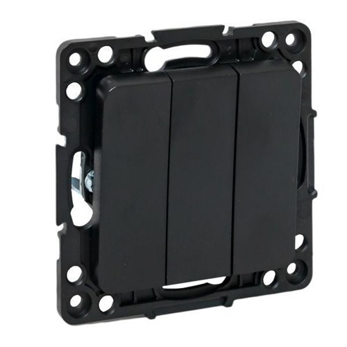 Выключатель 3-кл. Стокгольм 10А механизм черн. PROxima EKF EZV10-024-10 1475072 - фото 16765300
