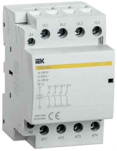 Контактор модульный КМ25-40М AC/DC IEK MKK21-25-40 1330825 - фото 16765460