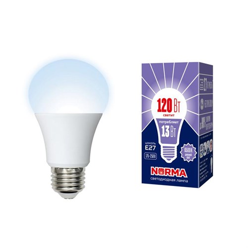 Лампа светодиодная LED-A60-13W/DW/E27/FR/NR Norma 13Вт матовая E27 (упак. картон) Volpe UL-00004022 1326421 - фото 16765465