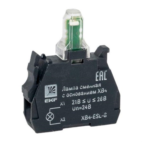 Лампа сменная с основанием XB4 зел. 24В PROxima EKF XB4-ESL-G 1277344 - фото 16765798