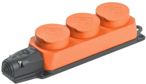 Колодка 3-м ОМЕГА РБ33-1-0м IP44 каучук оранж. IEK PKR61-016-2-K09 1252032 - фото 16765878