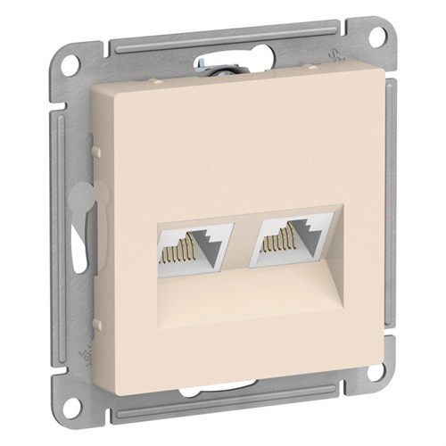 Розетка компьютерная 2-м AtlasDesign RJ45 кат.5E механизм беж. SE ATN000285 1240212 - фото 16765909
