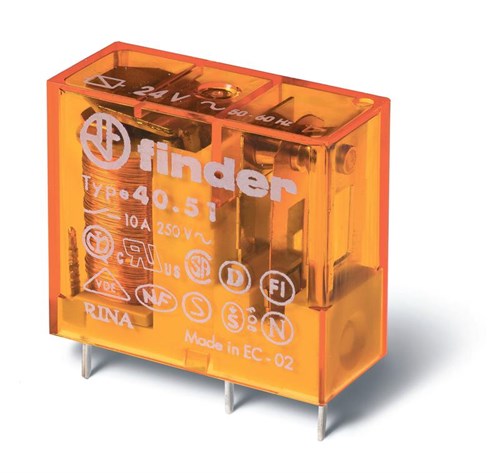Реле электромагнитное SPDT U обмотки 230В AC 10А FINDER 405182300000 471615 - фото 16766116