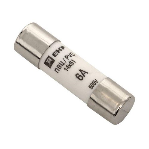 Вставка плавкая цилиндрическая ПВЦ 14х51 6А EKF pvc-14x51-6 407997 - фото 16766366