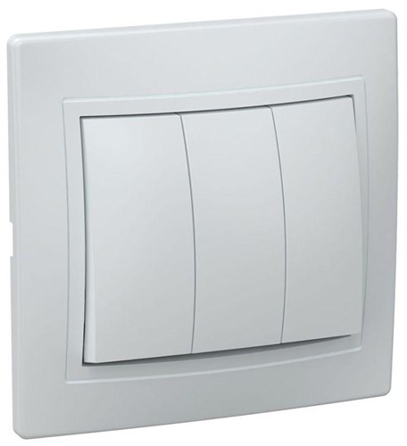 Выключатель 3-кл. СП Кварта 10А IP20 ВС10-3-0-ККм крем. IEK EVK30-K33-10-DM 312787 - фото 16766380