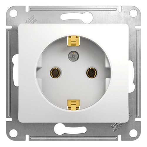 Розетка 1-м СП Glossa 16А IP20 с заземл. механизм бел. SE GSL000143 275153 - фото 16766636