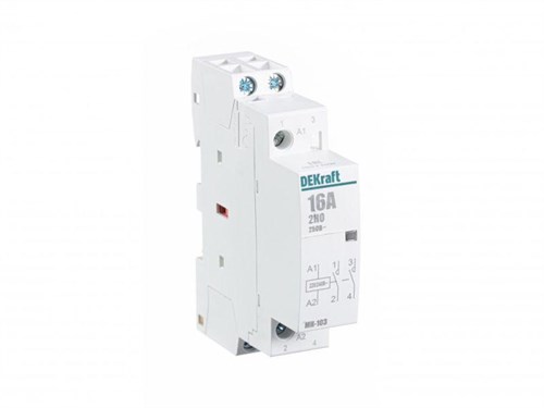 Контактор модульный МК-103 2НО 16А 230В DEKraft 18050DEK 1113390 - фото 16766651