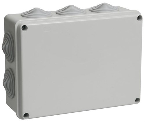 Коробка распаячная ОП 190х140х70 IP55 КМ41244 RAL7035 (10 гермовводов) IEK UKO11-190-140-070-K41-55 1036264 - фото 16766748