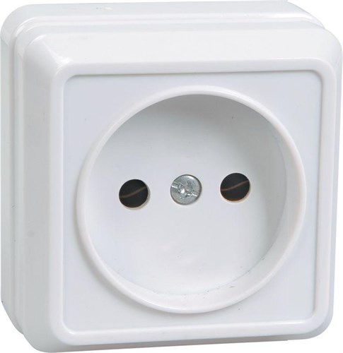 Розетка 1-м ОП Октава 10А IP20 без заземл. бел. IEK ERO10-K01-10-DC 245717 - фото 16766946