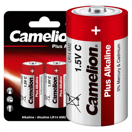 Элемент питания алкалиновый C/LR14 1.5В Plus Alkaline LR14-BP2 BL-2 (блист.2шт) Camelion 1653 197982 - фото 16767028