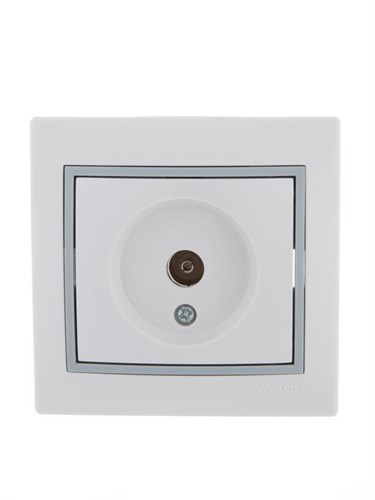 Розетка телевизионная проходная TV СП Mira бел./сер. LEZARD 701-0215-129 193091 - фото 16767089