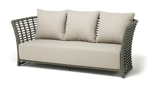 "Валенсия" диван из искусственного ротанга трехместный, цвет серый YH-C3250W grey - фото 16770022