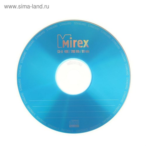 Диск CD-R Mirex Standard, 48x, 700 Мб, конверт, 1 шт 1342126 - фото 16776087